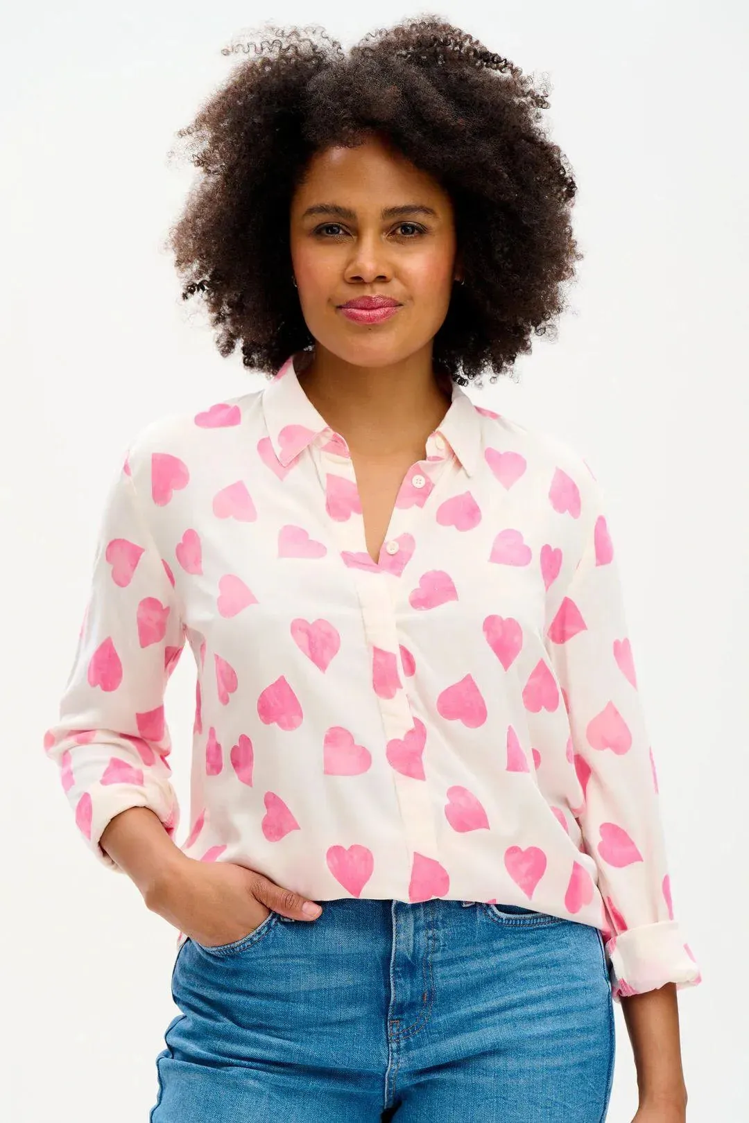 Camisa Joy Batik Big Hearts