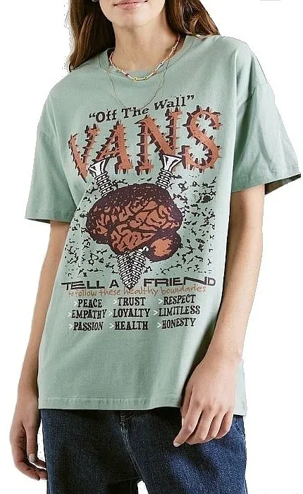 CAMISA VANS BRAIN JAM OVERSIZED  ICEBERG GREEN  WOMEN´S