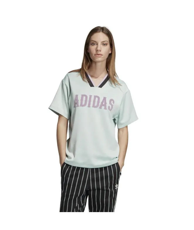 Camiseta adidas Boyfriend azul Mujer