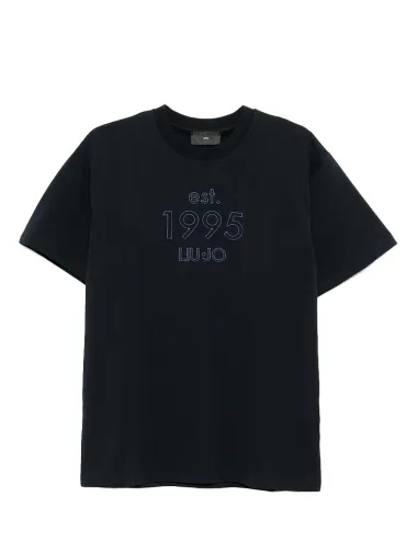 Camiseta azul marino con bordado 1995