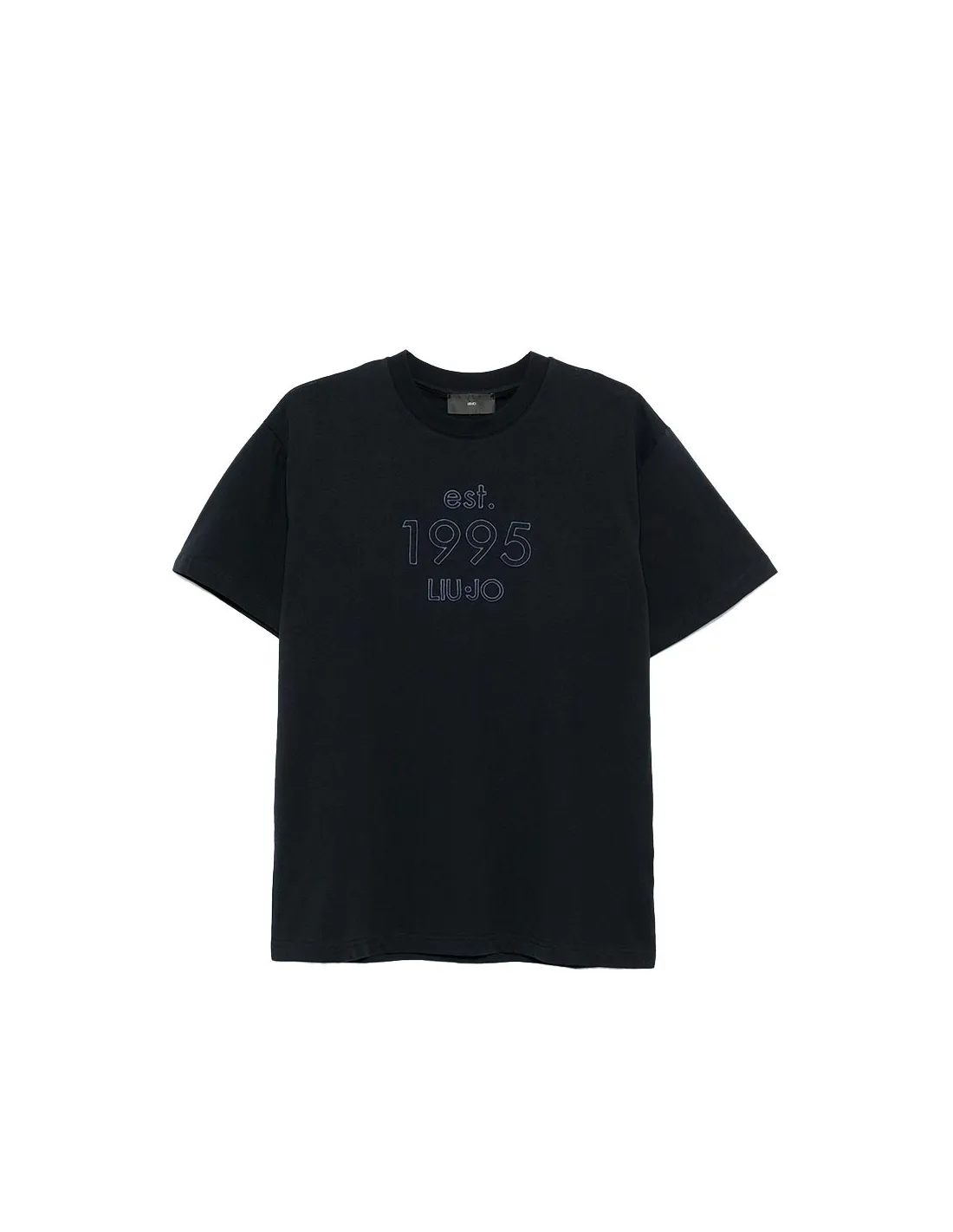 Camiseta azul marino con bordado 1995