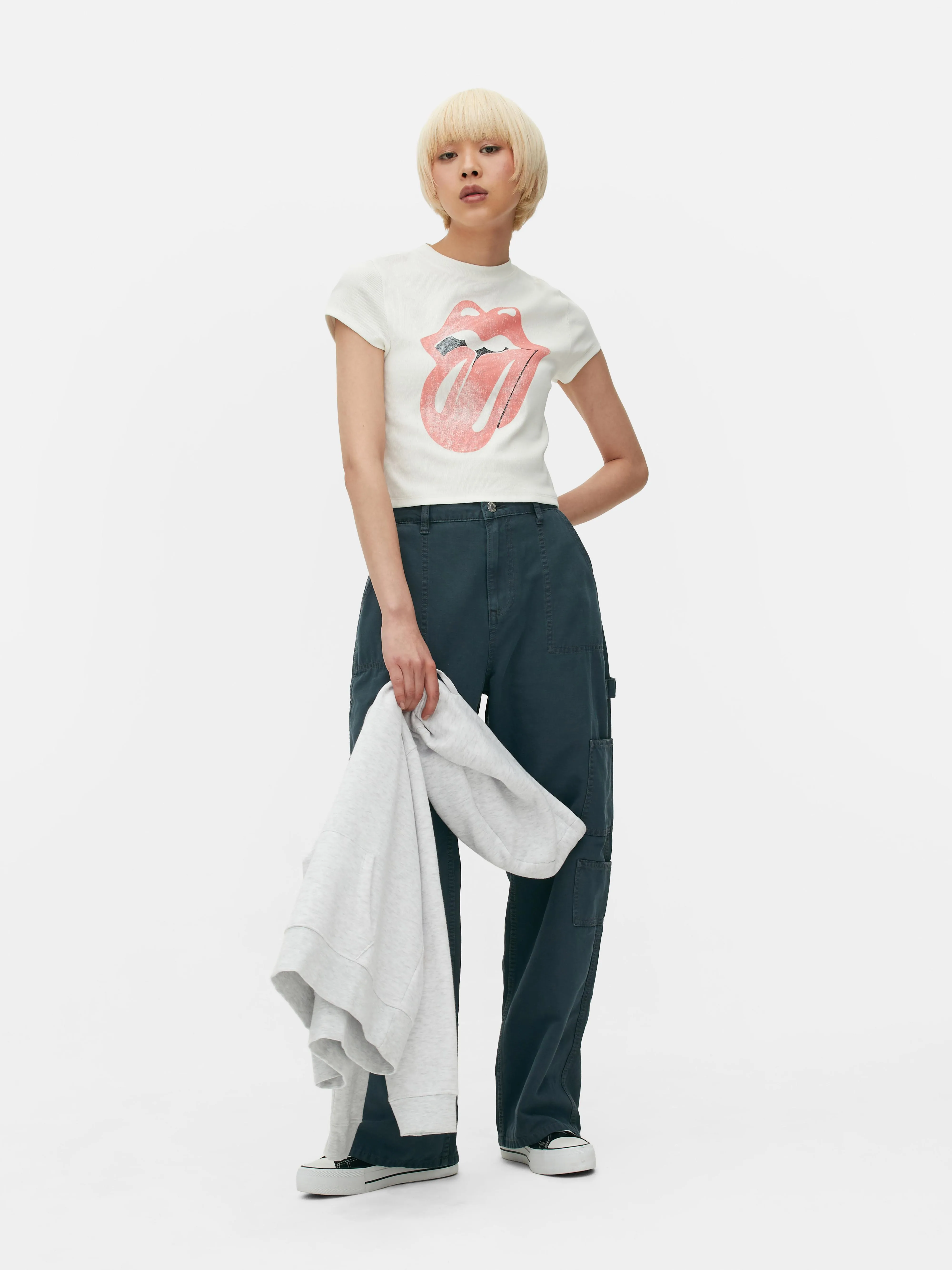 Camiseta corta con el logotipo de los Rolling Stones