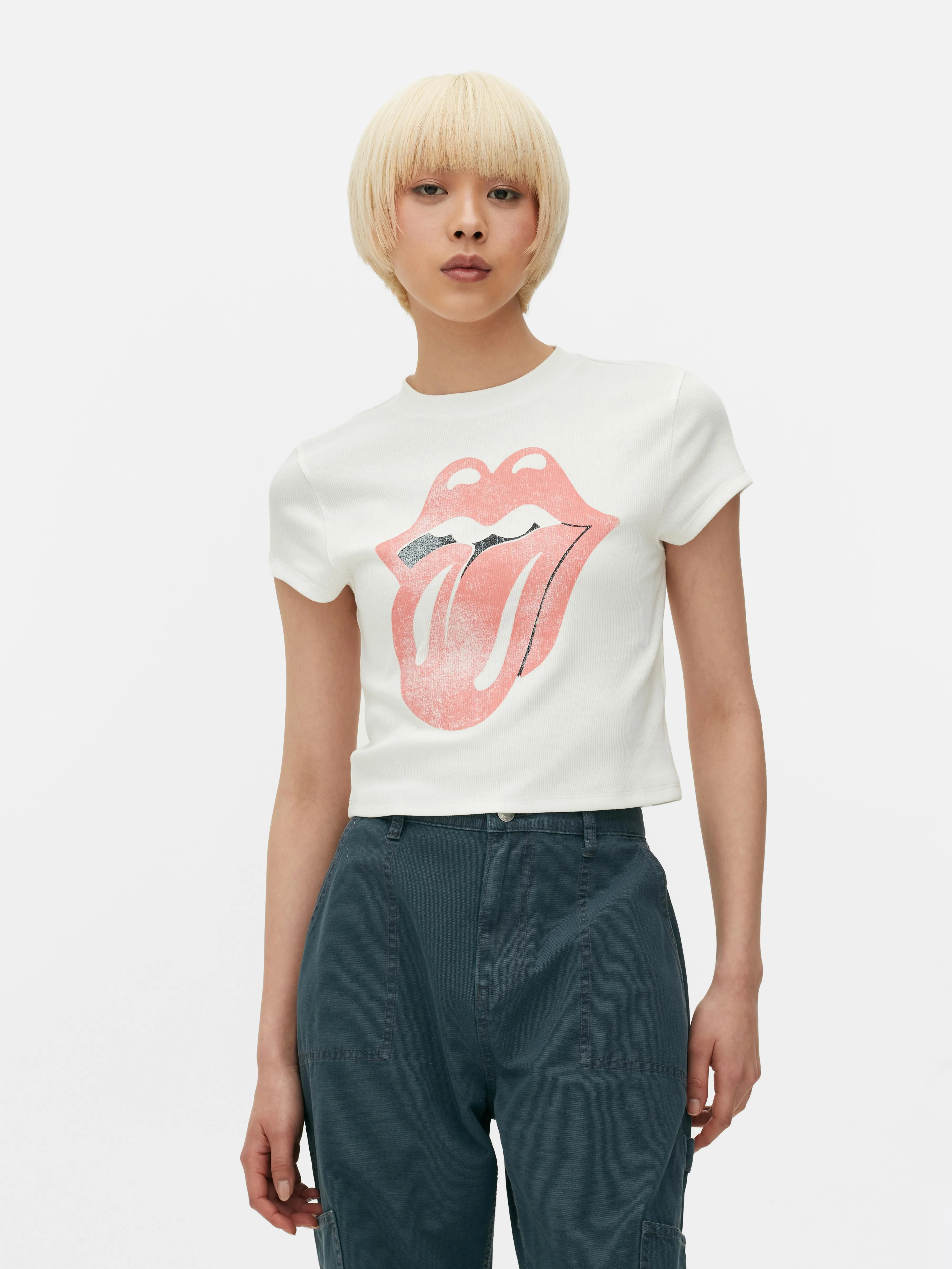 Camiseta corta con el logotipo de los Rolling Stones