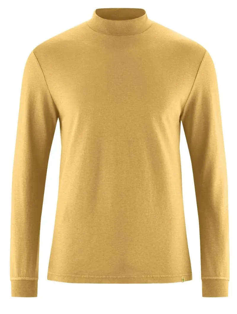 Camiseta cuello alto hombre de cáñamo y algodón orgánico