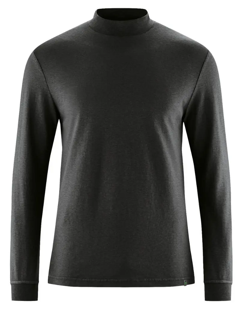 Camiseta cuello alto hombre de cáñamo y algodón orgánico
