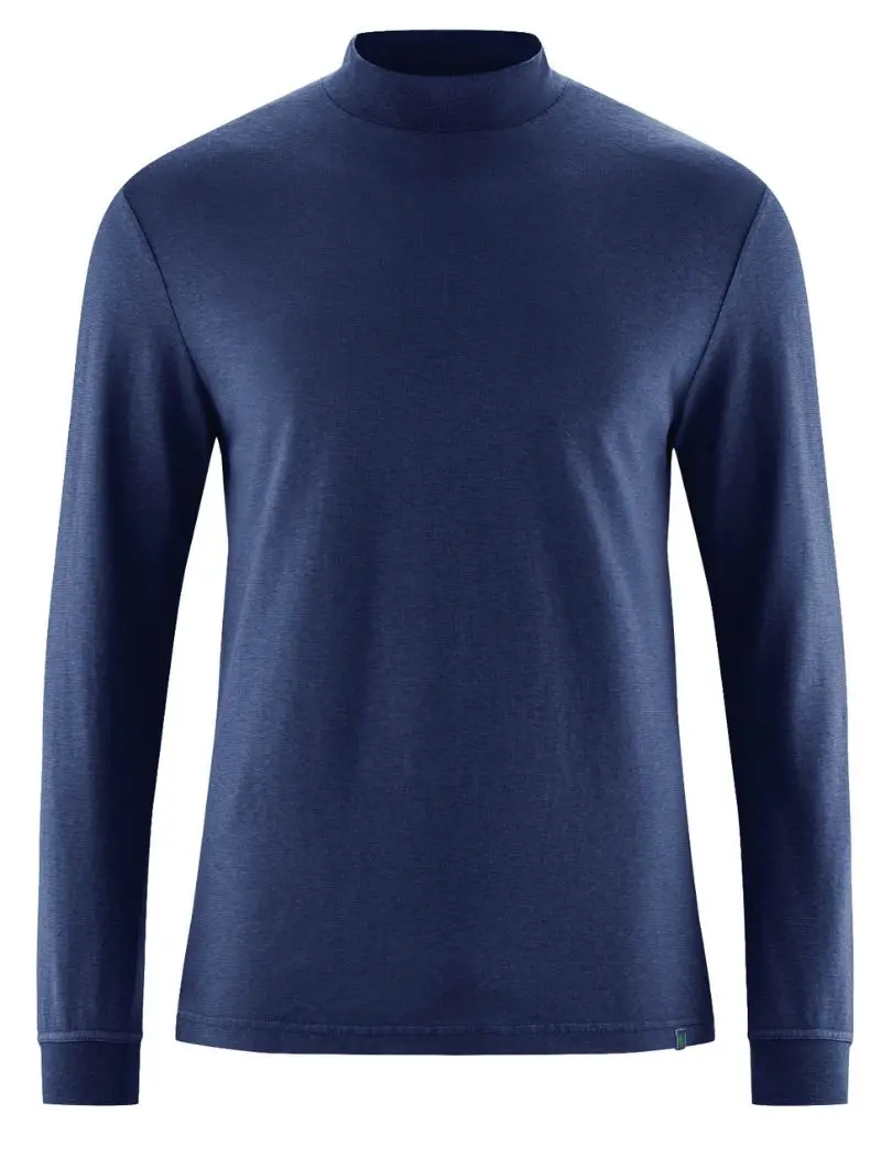 Camiseta cuello alto hombre de cáñamo y algodón orgánico