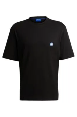 Camiseta de punto de algodón con logo