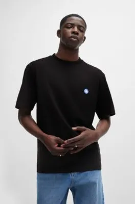 Camiseta de punto de algodón con logo