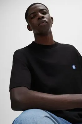 Camiseta de punto de algodón con logo