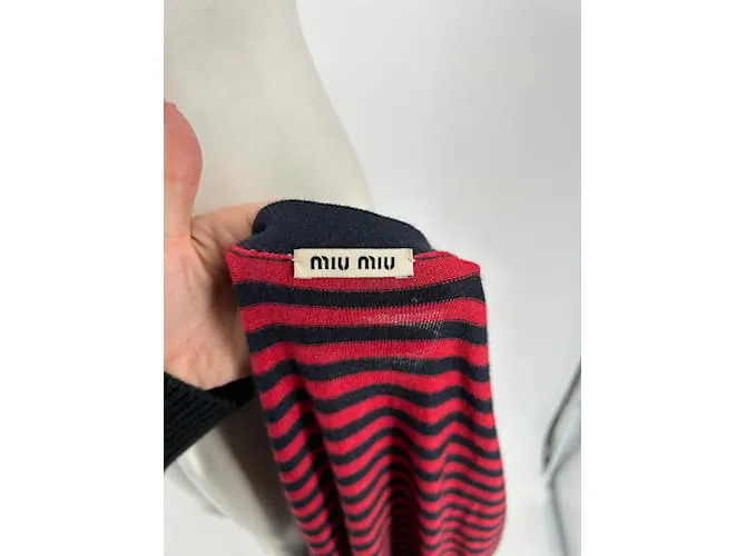 Camiseta de punto MIU MIU.ÉL 42 cachemira Roja 