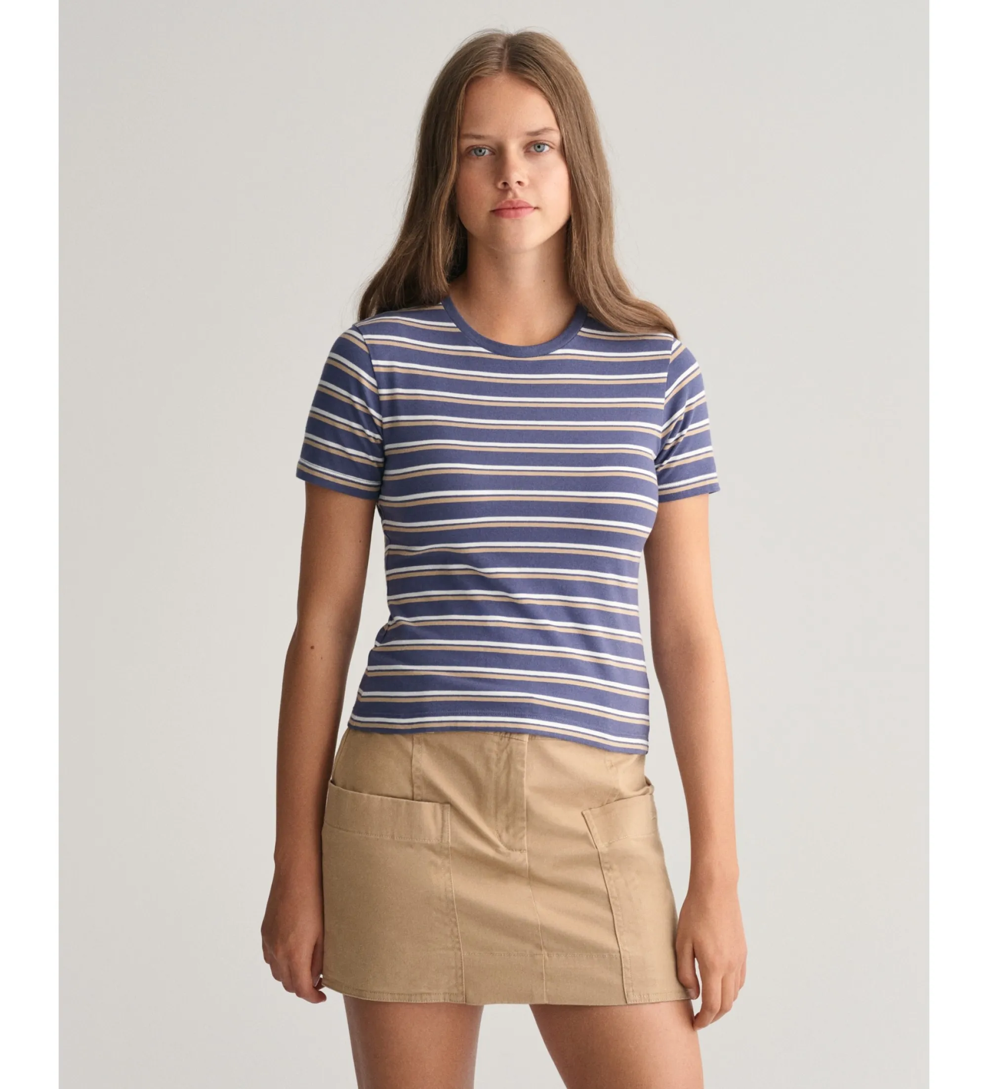 Camiseta de rayas marino