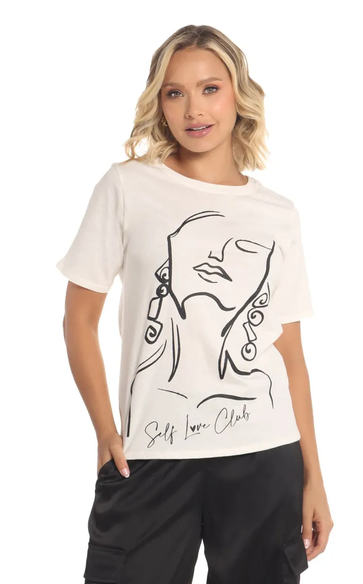 Camiseta Estampado Rostro