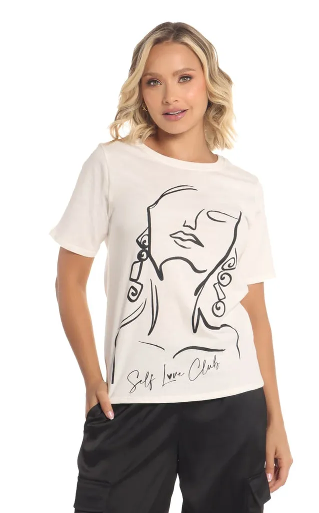 Camiseta Estampado Rostro