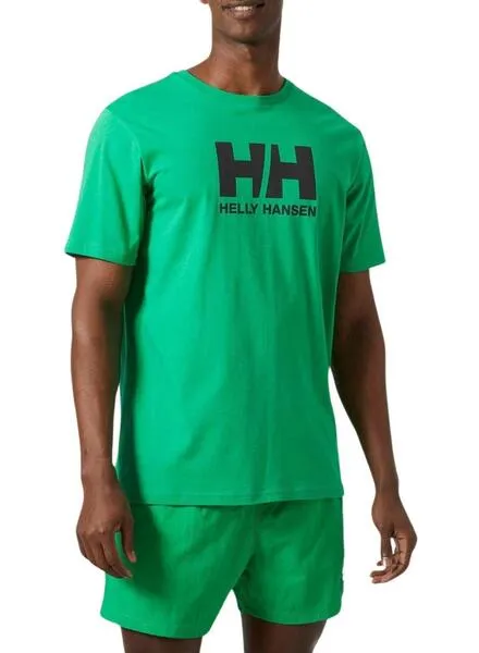 Camiseta Helly Hansen Logo Verde Para Hombre