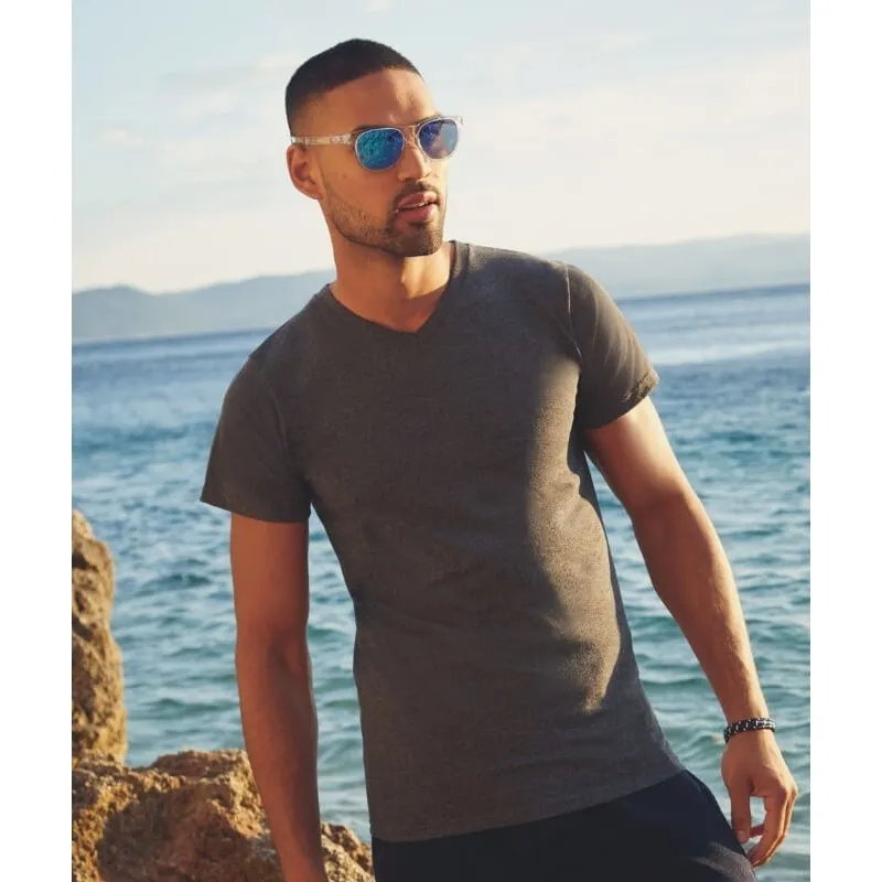 Camiseta Manga Corta Cuello en V Hombre de Fruit of the Loom
