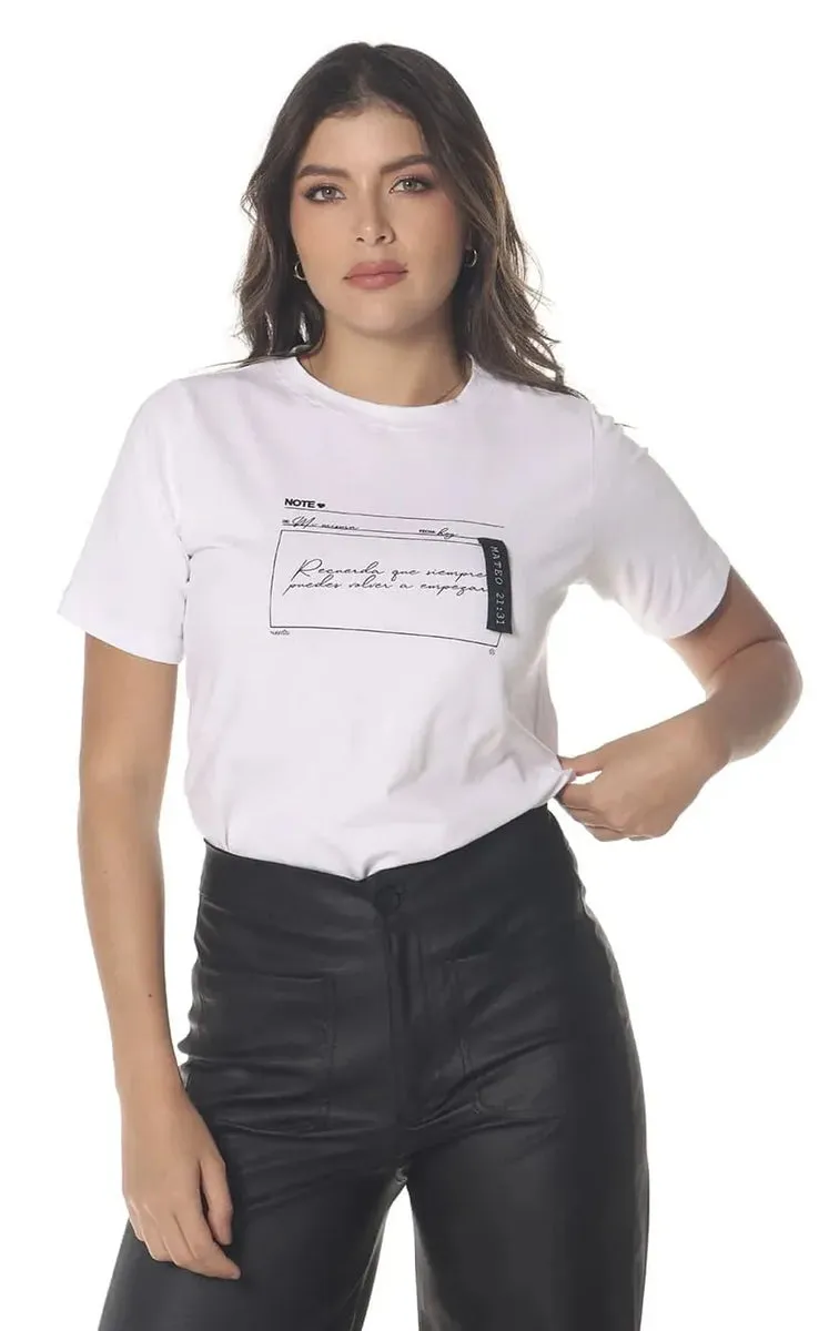 CAMISETA MARFIL ESTAMPADO  NAVISSI