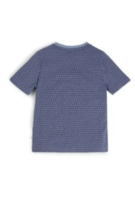 Camiseta para niños en algodón con estampado de monogramas