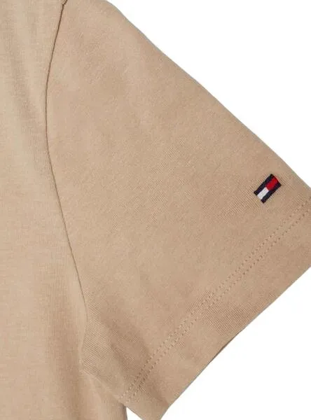 Camiseta Tommy Hilfiger Essential Beige Niño Niña