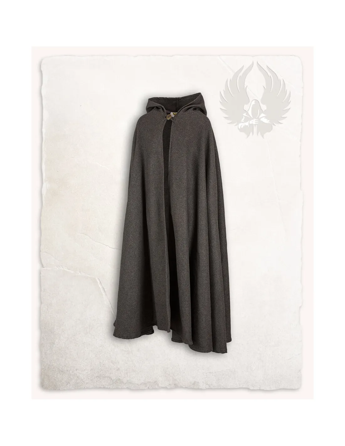 Capa medieval de lana gris modelo Gora