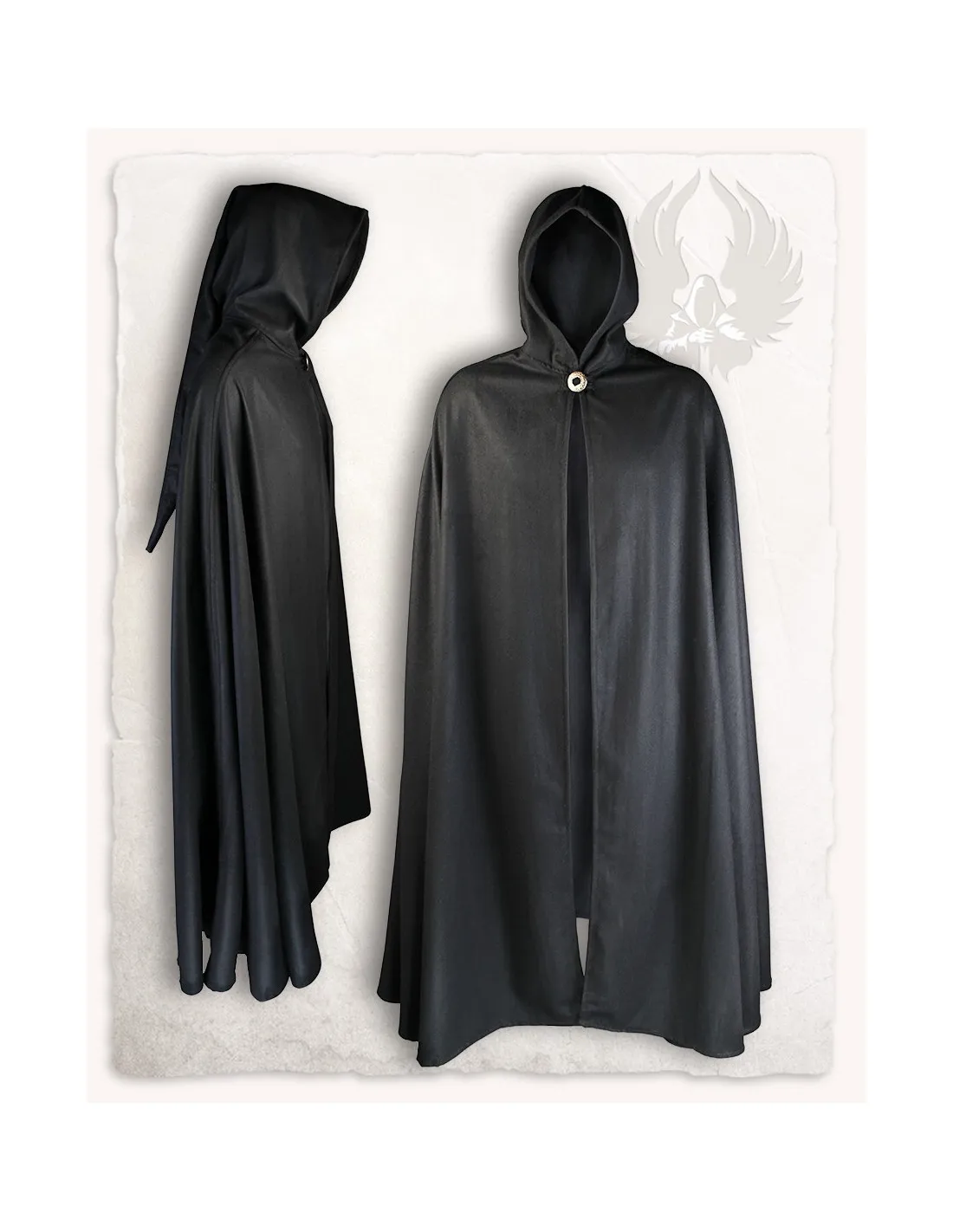 Capa medieval de lana gris modelo Gora