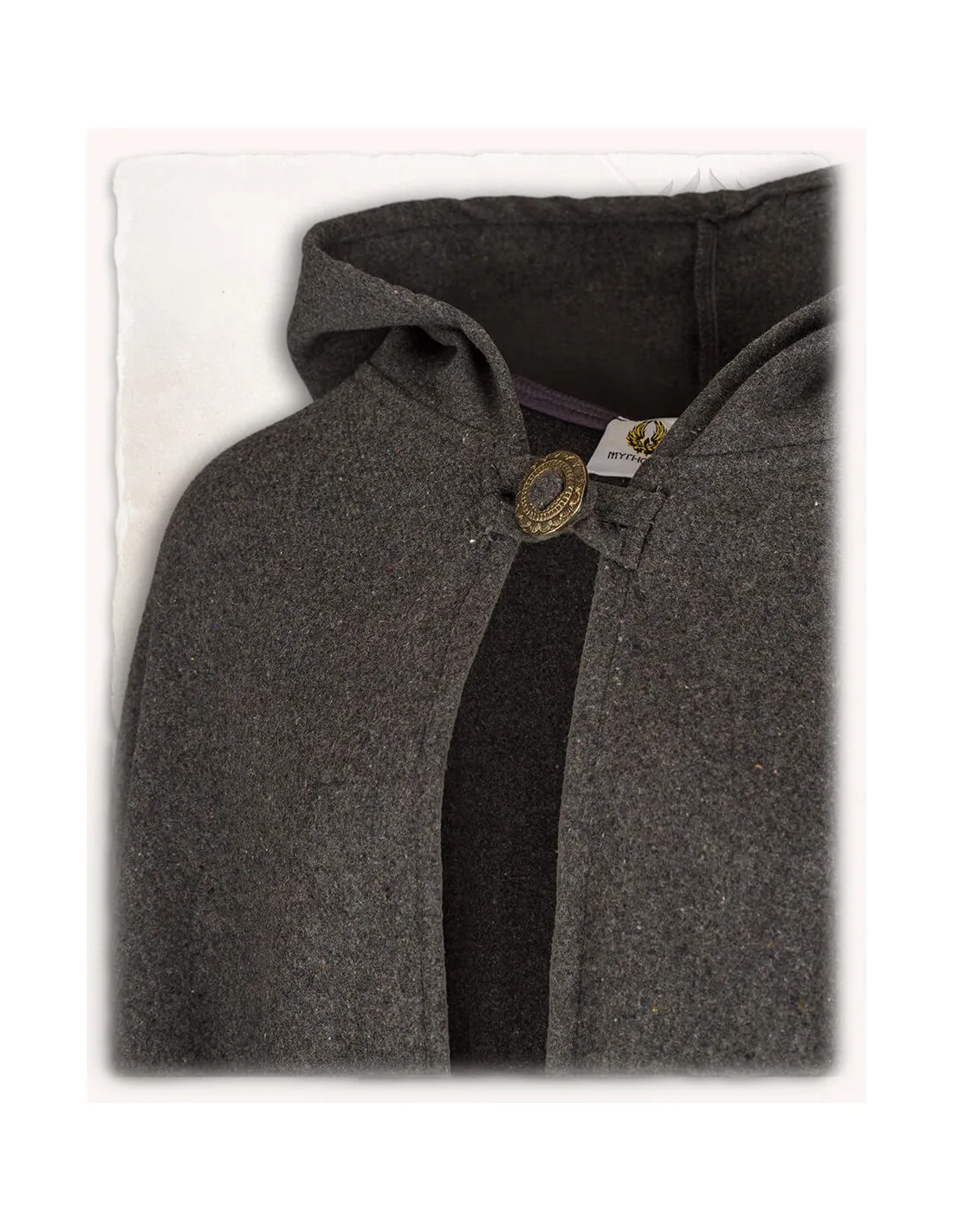 Capa medieval de lana gris modelo Gora