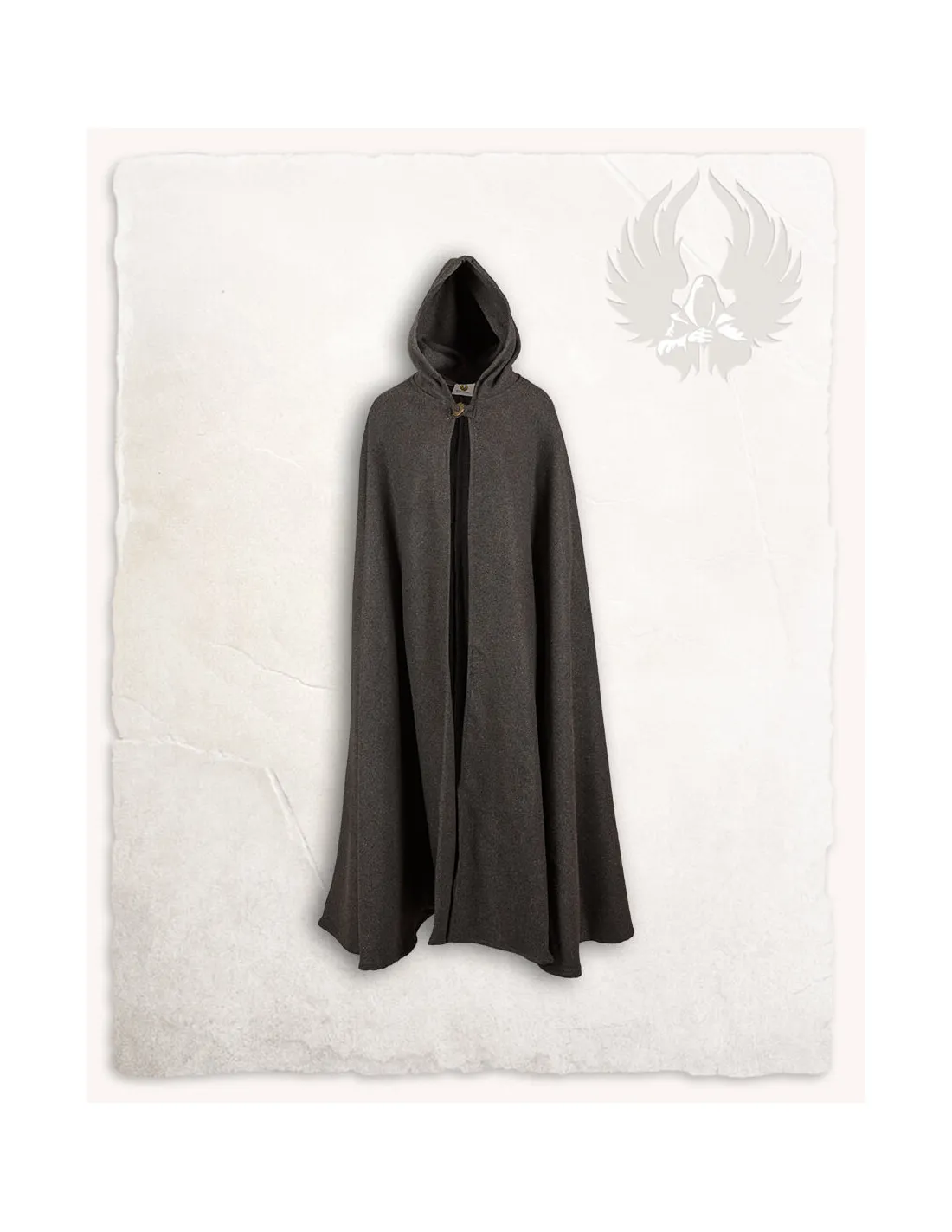 Capa medieval de lana gris modelo Gora