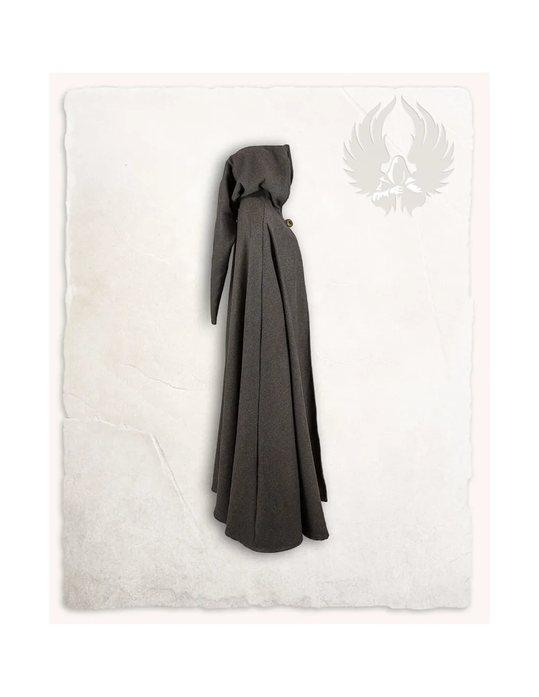 Capa medieval de lana gris modelo Gora