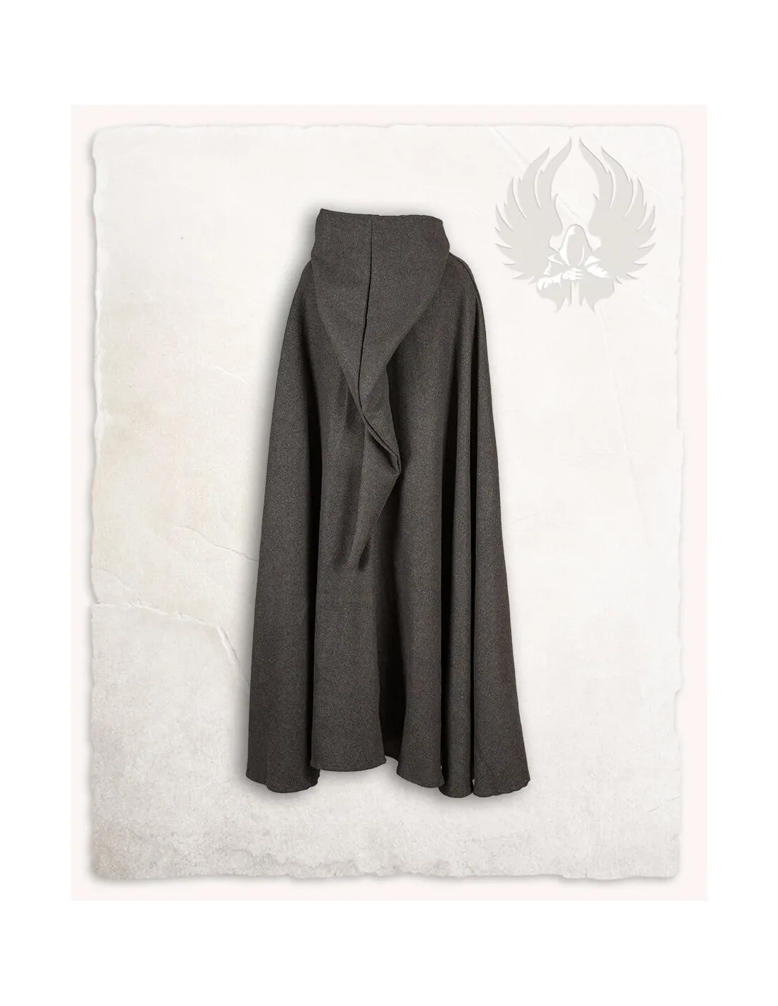 Capa medieval de lana gris modelo Gora
