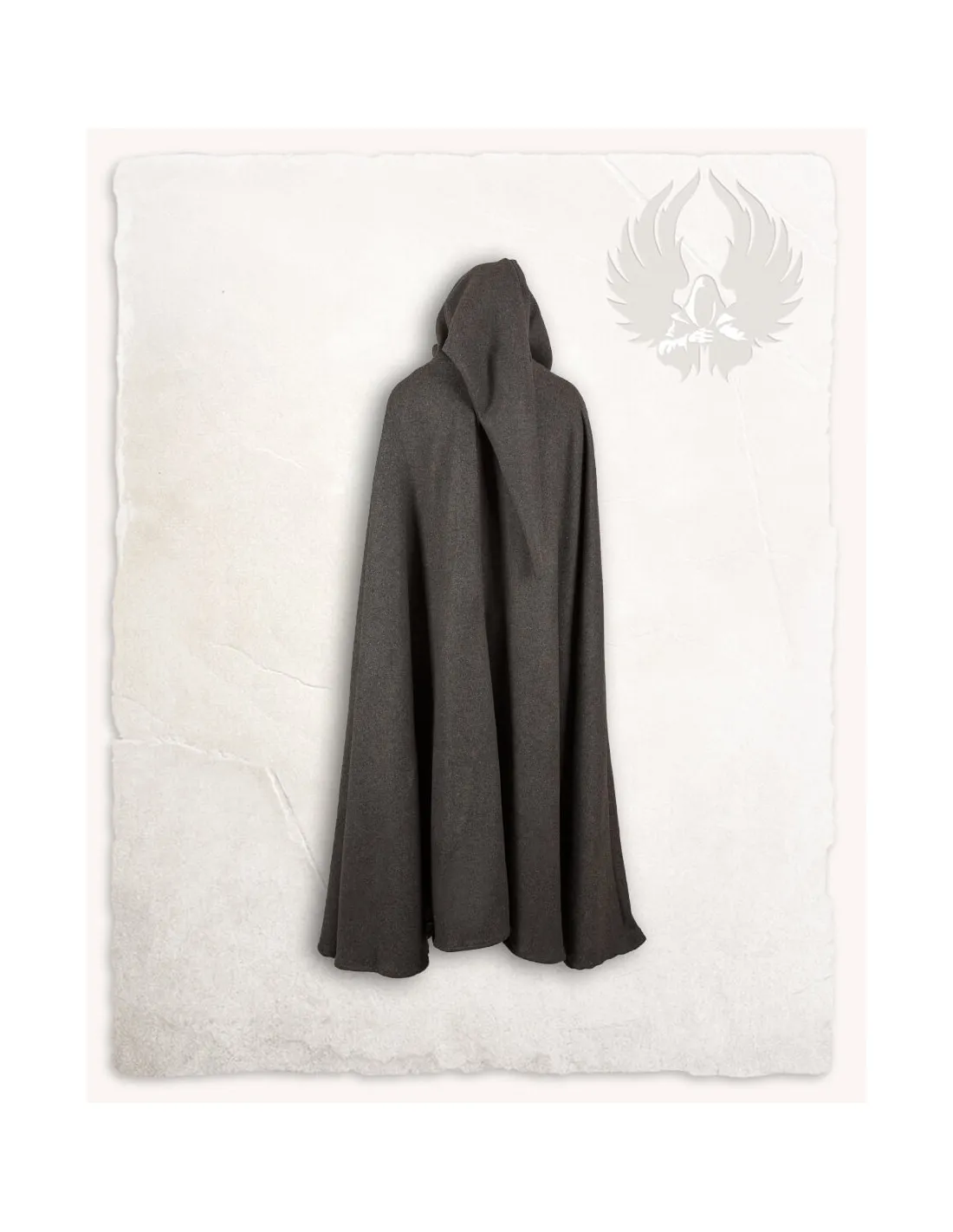Capa medieval de lana gris modelo Gora