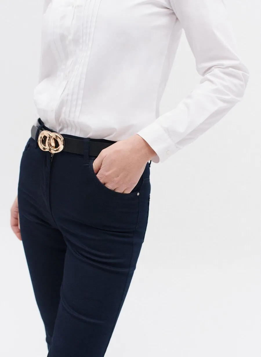 CAROLL MASONB  PANTALóN CAPRI DE MEZCLA DE ALGODóN EN AZUL