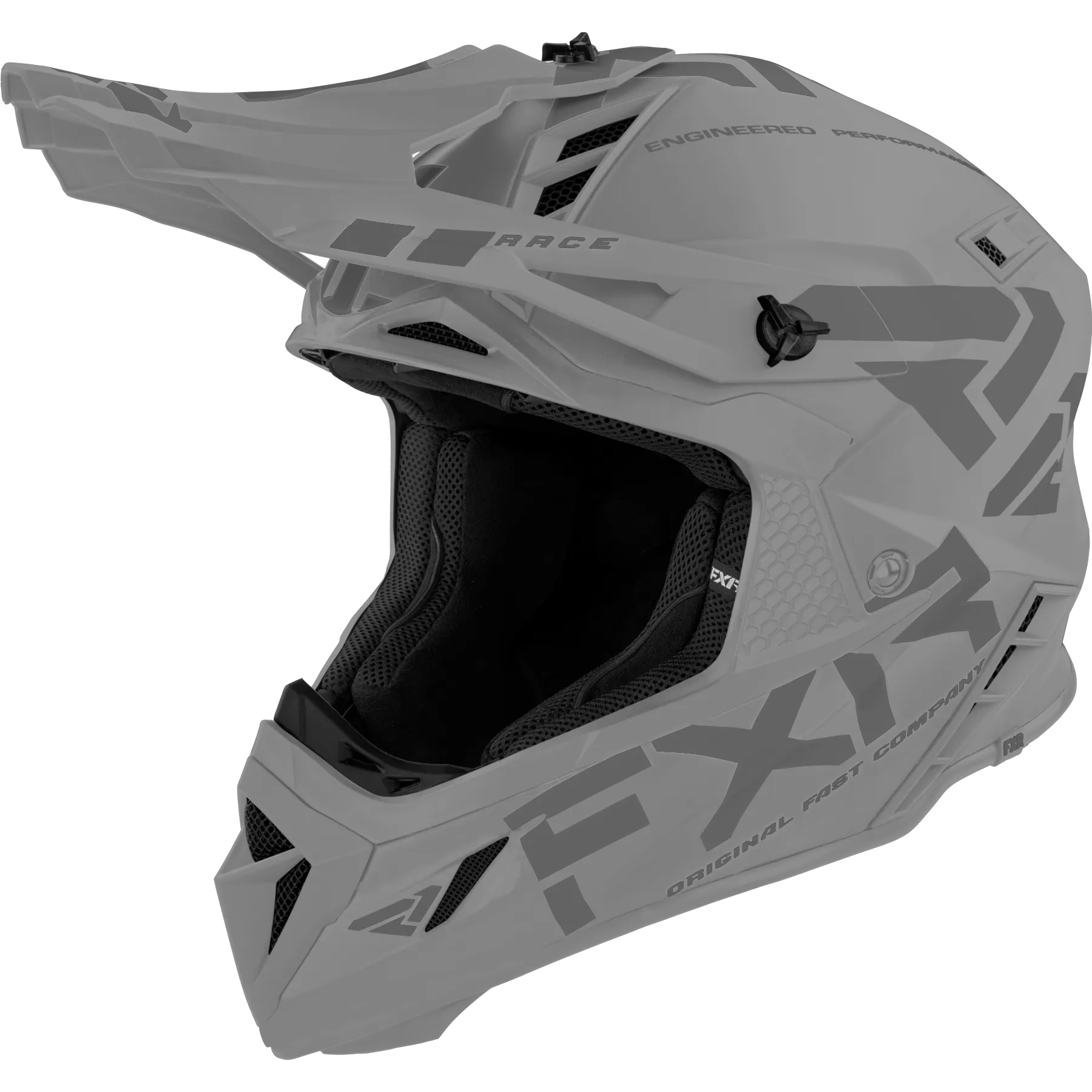 Casco de Cross FXR Helium Prime Fidlock Acero