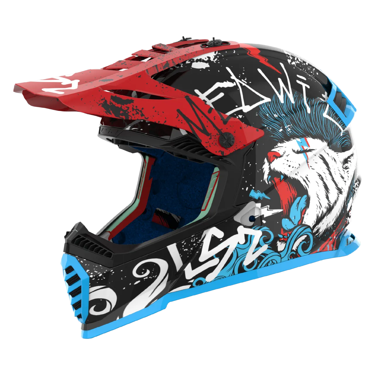 Casco de Cross Niño LS2 MX437 Fast II Mini Starmaw Negro
