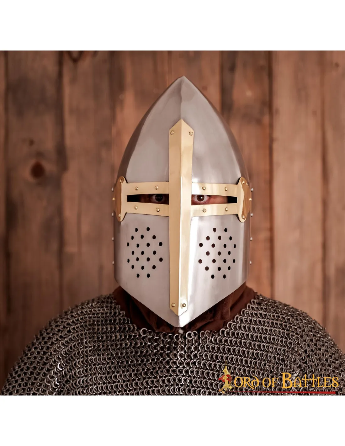 Casco Medieval Sugar Loaf de los Cruzados