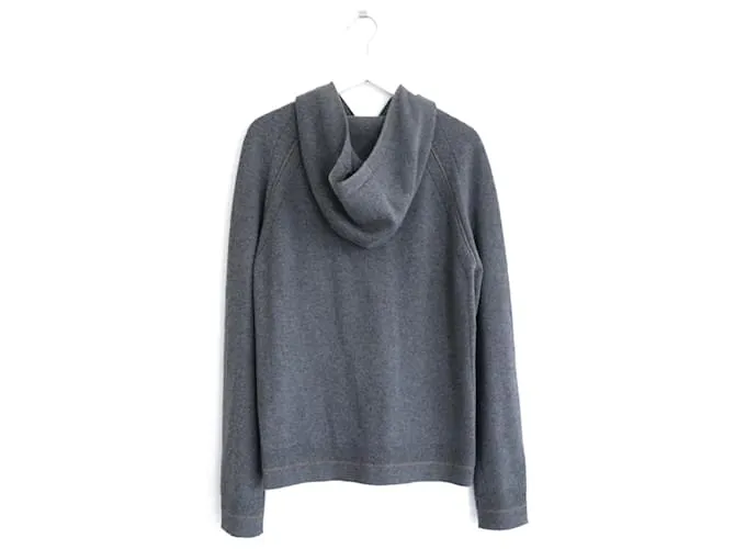 Chaqueta bomber con capucha de baby cashmere Merano de Loro Piana. Gris 