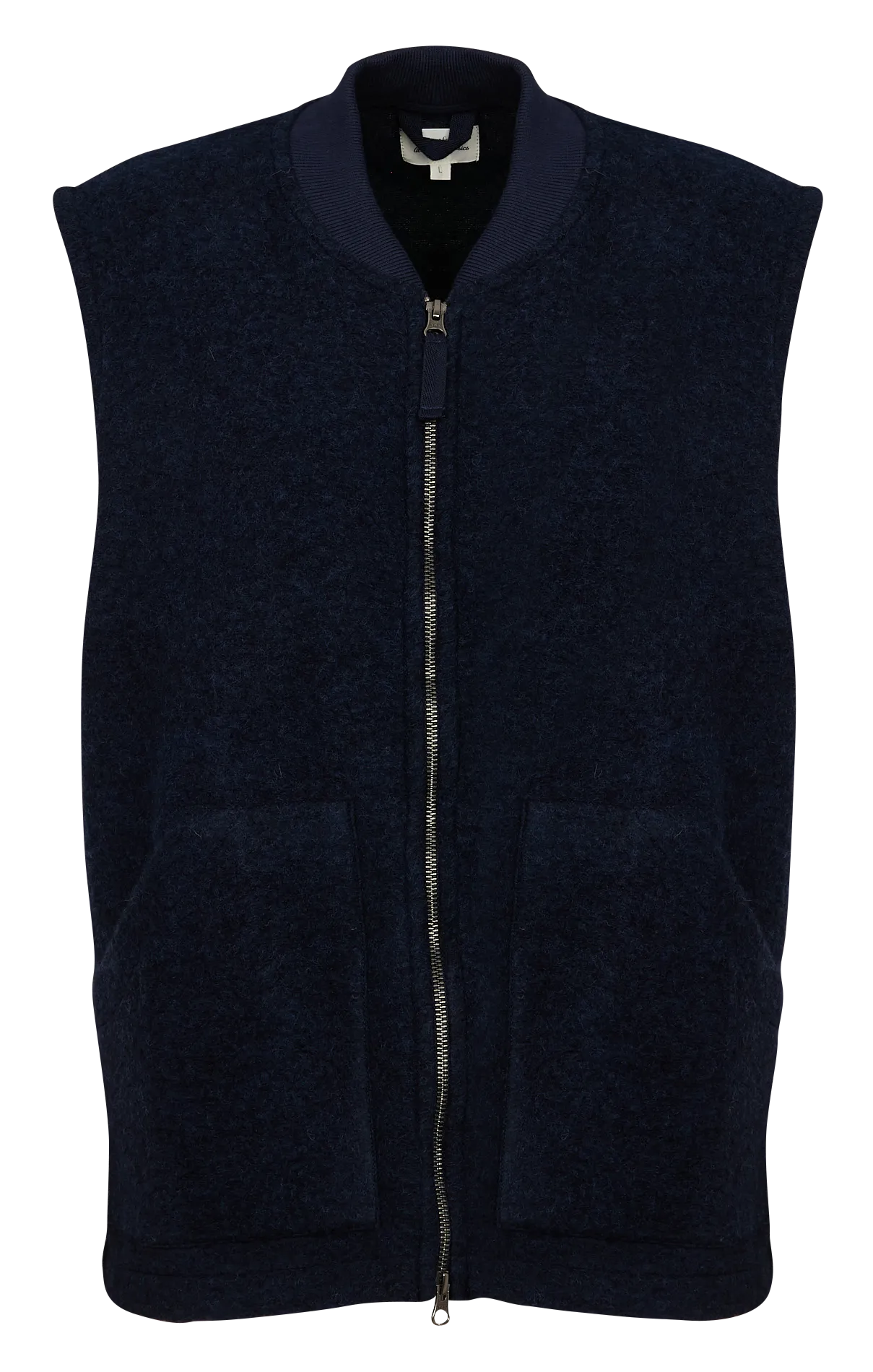 Chaqueta con cuello teddy de lana mezclada en azul