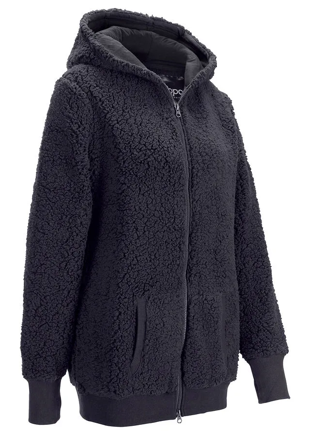 Chaqueta de forro polar gris + pizarra