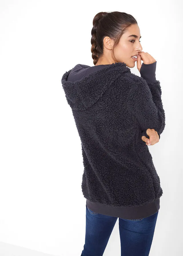 Chaqueta de forro polar gris + pizarra