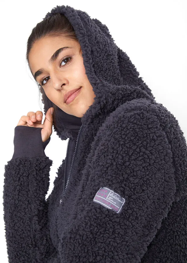 Chaqueta de forro polar gris + pizarra