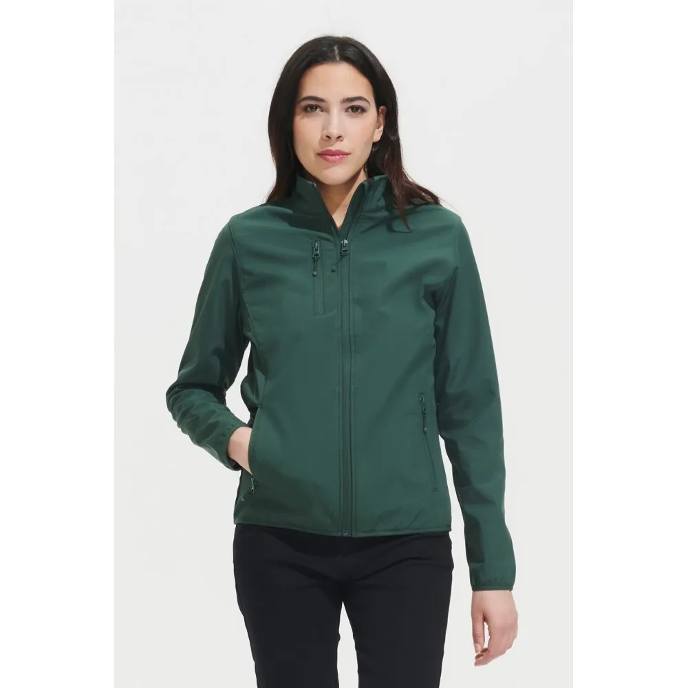 CHAQUETA DE MUJER CON CREMALLERA SOFTSHELL