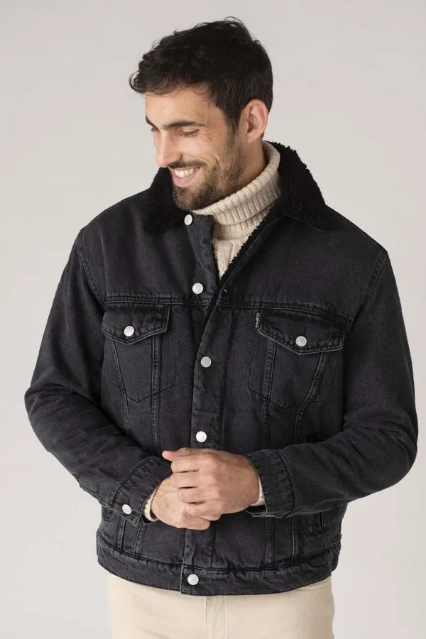 Chaqueta Hombre Schott Trucksherpa Grey