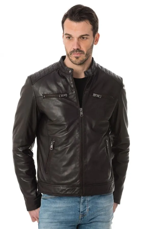 Chaqueta Hombre Serge Pariente Santone Ag Choco Brown