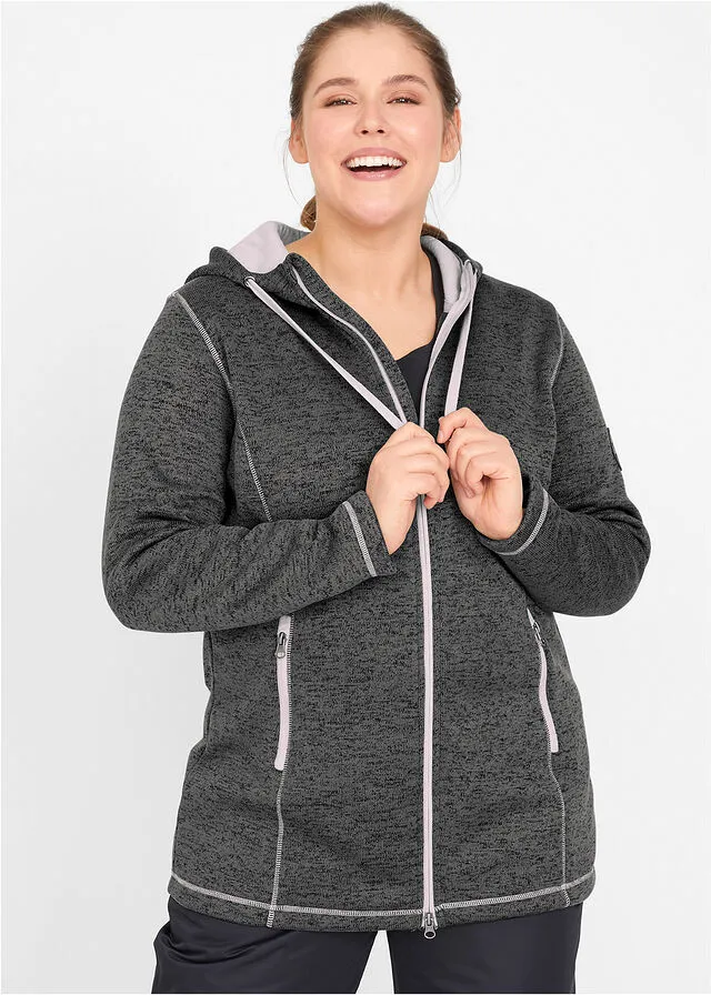 Chaqueta polar jaspeada pizarra jaspeado