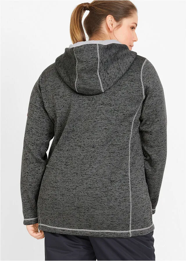 Chaqueta polar jaspeada pizarra jaspeado