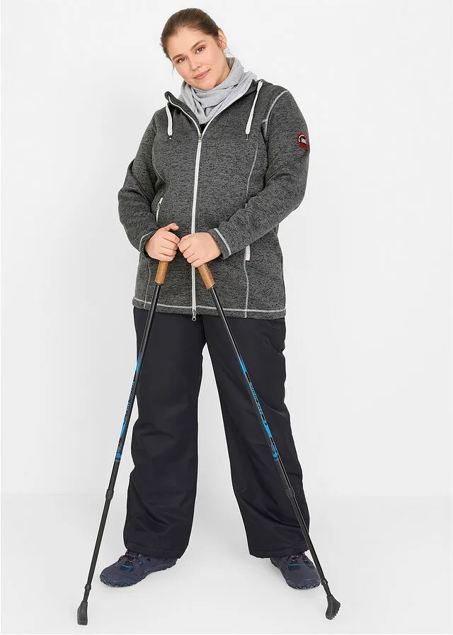 Chaqueta polar jaspeada pizarra jaspeado