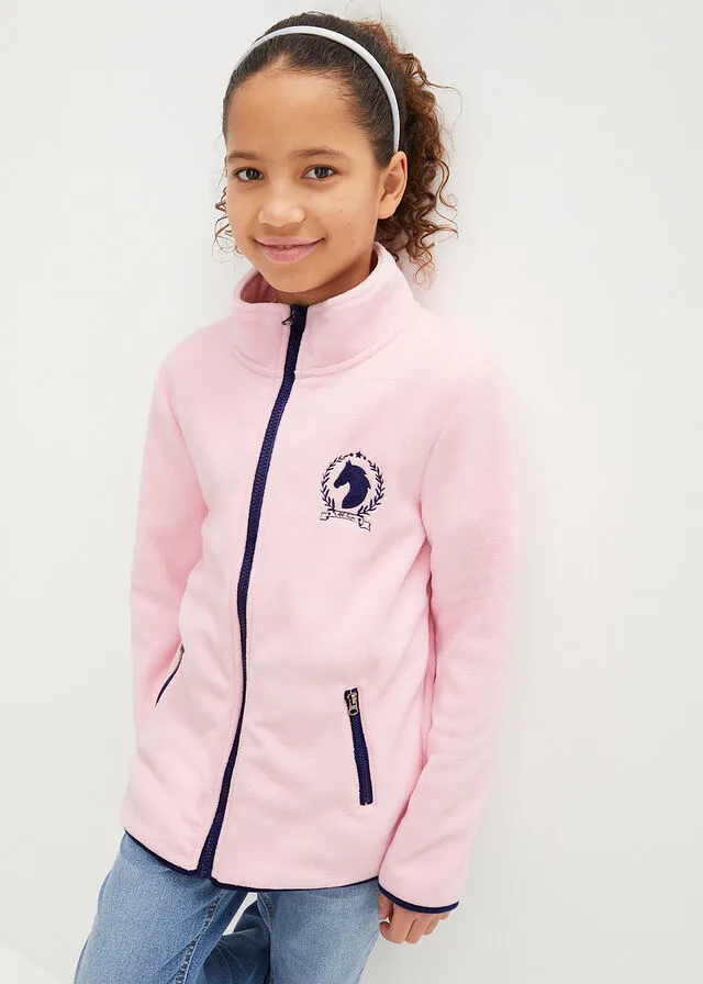 Chaqueta polar para niñas rosa cristal