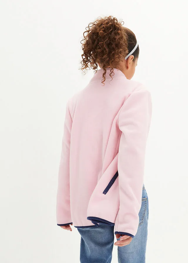 Chaqueta polar para niñas rosa cristal