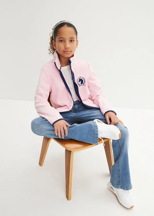 Chaqueta polar para niñas rosa cristal