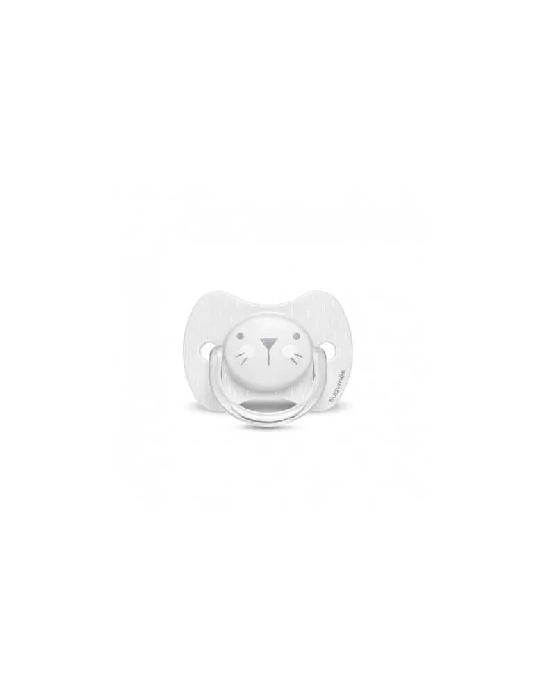CHUPETE FISIOLOGICO SILICONA  0/6 RABBIT GRIS SUAVINEX