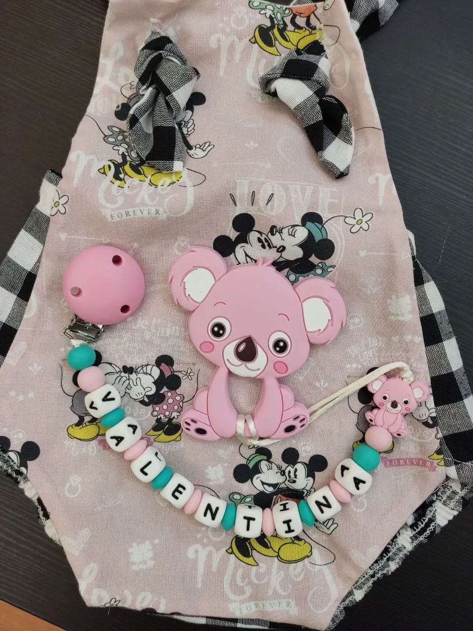 Chupetero Silicona Personalizado Koala + Mordedor