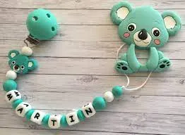 Chupetero Silicona Personalizado Koala + Mordedor